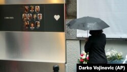 Memorijal stradalima u masovnom ubistvu u školi "Vladislav Ribnikar" u Beogradu, 3. maj 2024.