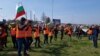 Протестът на българските зърнопроизводители при Русе.
