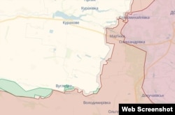 Линия фронта на угледарском направлении.