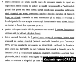 Extras din raportul CRJ, după vizita de la Căminul din Aldeni, din 2014.