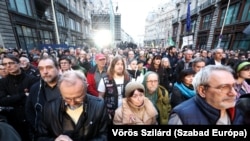 საპროტესტო აქცია ბუდაპეშტში