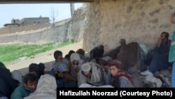 تعدادی از افراد معتاد در ولایت فراه 