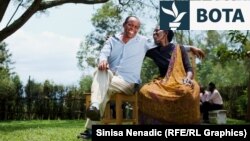 Karenzi Nasson dhe Margaret Murekatete në Rukara, Ruanda perëndimore