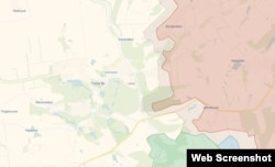 Российские силы (красный цвет) около Часова Яра, фрагмент карты проекта DeepState за 30 апреля.