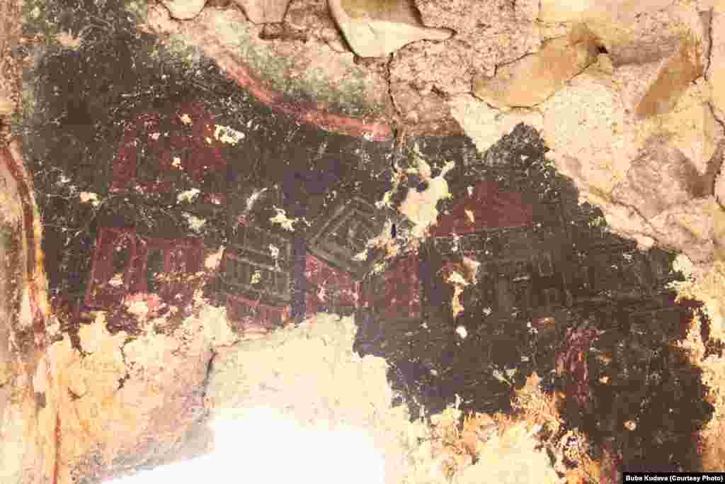 დღემდე შემორჩა მოხატულობის ფრაგმენტები.&nbsp;