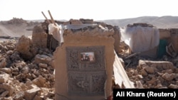 ولسوالی زنده جان ولایت هرات پس از وقوع زلزله پانزدهم میزان