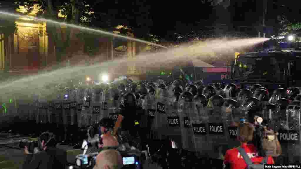 Georgian police used water cannons, tear gas, and batons against demonstrators in the nation's capital, Tbilisi, on May 1 after the legislature advanced a controversial "foreign agent" law. The bill had already fueled weeks of demonstrations, prompting a warning from Brussels that it could jeopardize Georgia's aspirations of joining the European Union.
