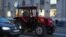 Moldova, Farmers protest, tractor on the main Chisinau Boulevard