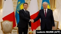 Франциянын жана Казакстандын президенттери. Астана, 1-ноябрь, 2023-жыл