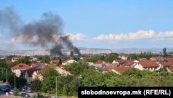 Северна Македонија - пожар на депонијата „Вардариште“ 