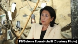სალომე ზურაბიშვილი 2008 წლის აგვისტოს ომის მუზეუმში