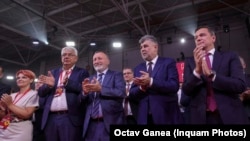 Lia Olguța Vasilescu este una dintre cele mai influente membre ale PSD. În imagine, alături de Mihai Tudose, Paul Stănescu, Marcel Ciolacu și Sorin Grindeanu.