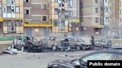 Последствия одного из ударов по Белгородской области, архивное фото