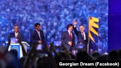 „ქართული ოცნების“ ლიდერები. მარჯვნიდან მარცხნივ: ბიძინა ივანიშვილი, ირაკლი კობახიძე, კახა კალაძე და მამუკა მდინარაძე