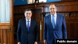 Өзбекстандын тышкы иштер министри Владимир Норов жана Орусиянын тышкы иштер министри Сергей Лавров. 12-июль, 2022-жыл. Москва.