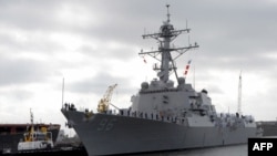 یک کشتی جنگی نیروهای بحری ایالات متحده امریکا. 