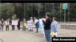 Алматы шаарында өткөн акция. 21-август, 2022-жыл. 