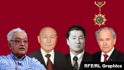 Сүрөттө (солдон оңго карай): Болотбек Шамшиев, Медеткан Шеримкулов, Арстанбек Дүйшеев жана Апас Жумагулов. Коллаж. 