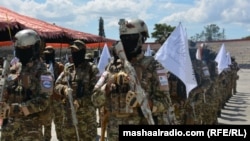 په خوست کې د طالبانو د حکومت وسله والو د خپلواکۍ ورځې په مناسبت پرېډ هم وکړ - د اګست ۱۹مې انځور.