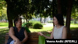 Beograđanka Slavica Đorđević u Pionirskom parku, u blizini Predsedništva Srbije