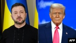 Presidenti ukrainas, Volodymyr Zelensky, dhe presidenti amerikan, Donald Trump. 