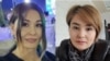 Журналист Арзыгүл Галымбетова (солдо) жана анын өлүмүнө шек саналып камалган Батмакан Жолболдуева (оңдо). 