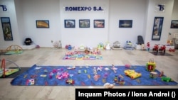 Centrul de refugiați de la Romexpo nu este folosit acum. El are o capacitate simultană de 2.000 de persoane.