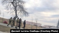 Расейскія салдаты ў Мазыры, сакавік 2022