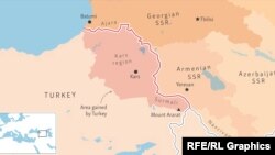 Teritoriul regiunii Kars incorporat în Turcia, după semnarea tratatului din 13 octombrie 1921