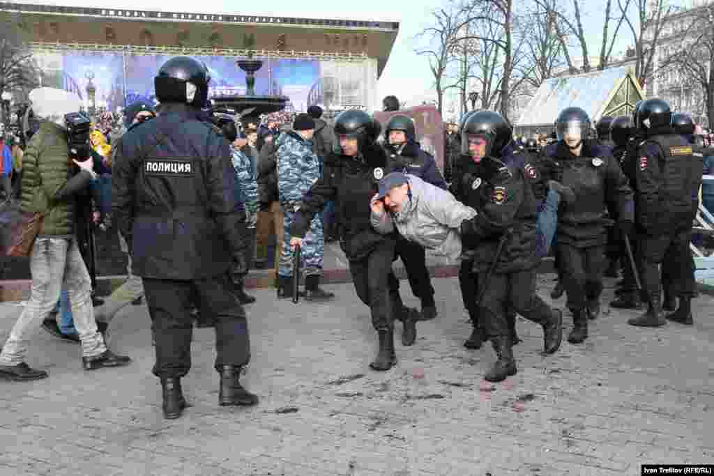Russia -- The action in support of Alexei Navalny in Moscow