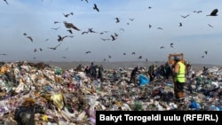 Мусорный полигон близ Бишкека. 1 апреля 2022 года.