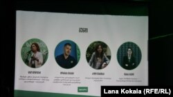 პოლიტიკური პარტია "მწვანეების" გუნდი. პარტიის ყრილობაზე "მწვანეების" აღმასრულებელი კომიტეტის წვრებად: 27 წლის თამარ ჯაყელი, 33 წლის თორნიკე კუსიანი და 35 წლის ნინო გოგოჭური აირჩიეს.