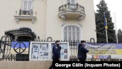 Totul a început cu un apel la 112 al angajaților Ambasadei Ucrainei la București.