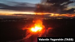Былтыр 19-ноябрда Санкт-Петербург шаарынын четиндеги токойдо газ куурунда жарылуу болгон. 