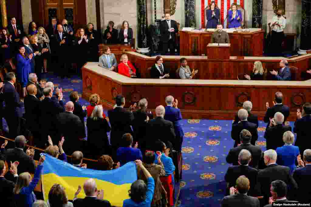 Zelenskiy later delivered an emotional wartime appeal to a joint meeting of the U.S. Congress, telling Americans that "your money is not charity" and that his people would persevere on behalf of all free nations against Russia.