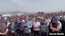 Акция недовольства водителей большегрузов. 11 апреля 2022 года.