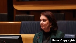 Gordana Tadić na saslušanju pred članovima Privremene istražne komisije Predstavničkog doma Parlamenta BiH za utvrđivanje stanja u pravosudnim institucijama BiH, Sarajevo, oktobar 2020