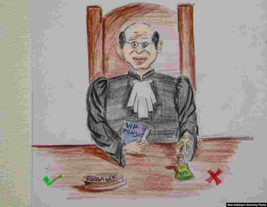 "Жемкор" карикатурасы. Автору Абай Узакбаев.&nbsp;