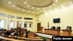 Встреча президента Нагорного Карабаха Араика Арутюняна с депутатами Национального собрания НК, Степанакерт, 18 октября 2022 г.