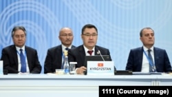 Президент Садыр Жапаров Азиядагы Кеңешмесине мүчө мамлекеттердин VI саммитинде. Астана. 13-октябрь, 2022-жыл.