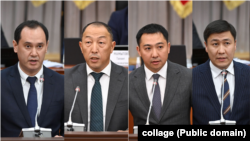 Транспорт жана коммуникациялар министри Эркинбек Осоев, энергетика министри Доскул Бекмурзаев, спорт жана жаштар саясаты министри Азамат Жаманкулов, билим берүү жана илим министри Алмаз Бейшеналиев. 