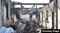 Куралдуу кагылышта жабыркаган үй. Баткен. Сентябрь, 2022-жыл.