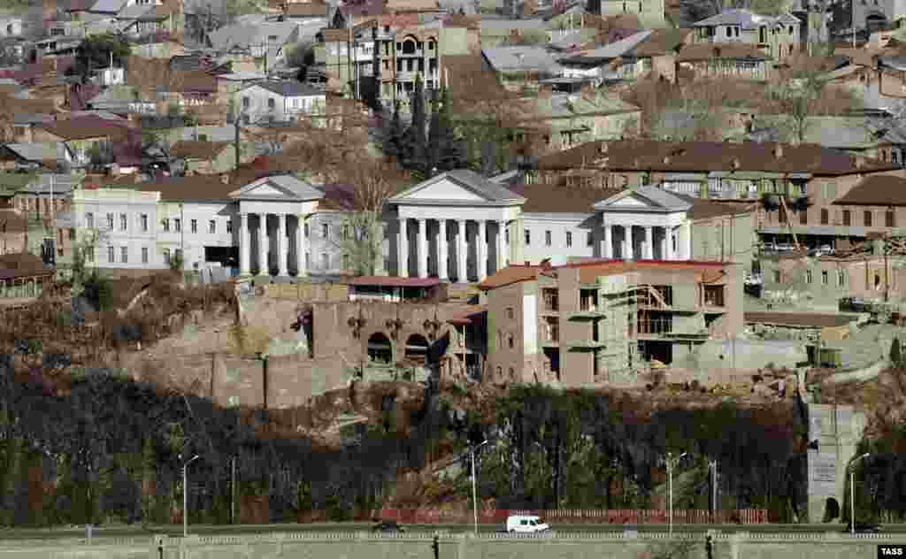 The building that houses Georgia's traffic police in Tbilisi's old Avlabar district.