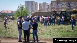 Кырымтатарлар Стрелковая бистәсендә каршылык күрсәтә, 2 август 2018