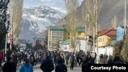 В дни акции протеста в Хороге, 27 ноября 2021 года