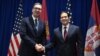 Presidenti i Serbisë, Aleksandar Vuçiq, takohet me sekretarin amerikan të Shtetit, Marco Rubio, në Nju Jork, 23 shtator.