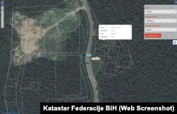 Izvod iz katastra parcela na kojima se grade apartmani i poslovno-sportski centar na Bjelašnici.