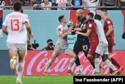 Incidenti na utakmici Srbija - Švajcarska