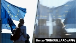 Zastava Evropske unije u Briselu (Ilustracija)