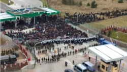 Мігранты на беларуска-польскай мяжы. 15 лістапада 2021 году.